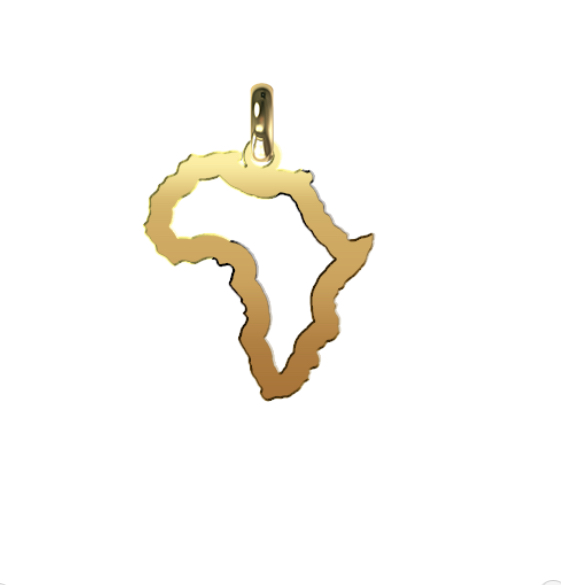 MEDIUM AFRICA SILHOUETTE/OUTLINE PENDANT -FINISHED (18MM) (Copy) - Image 3