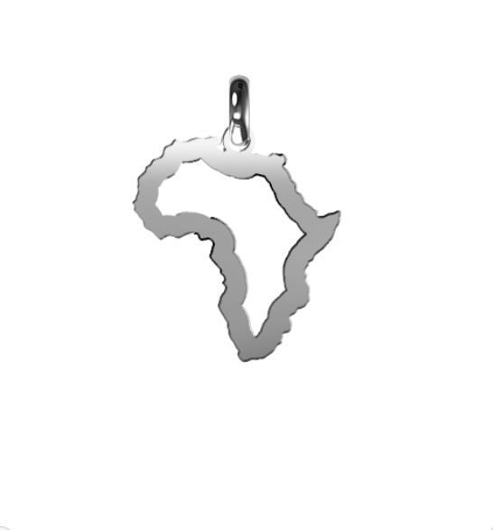 MEDIUM AFRICA SILHOUETTE/OUTLINE PENDANT -FINISHED (18MM) (Copy) - Image 2
