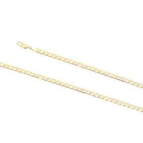 9kt Yellow Gold Flat Oval Curb Bevel 120 Essential Link Chain (5.0mm)