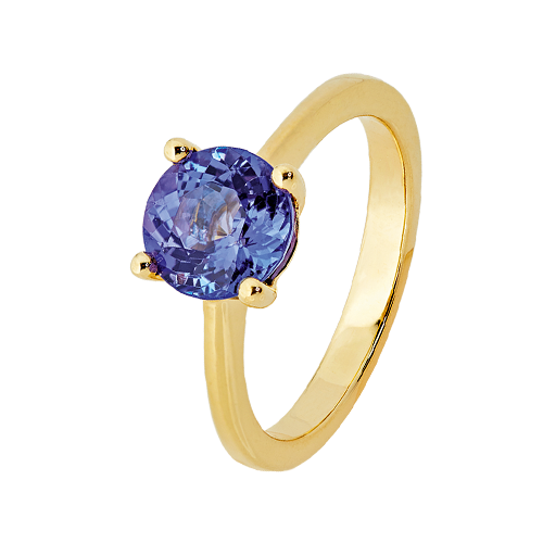 18kt Yellow Gold 4 Claw Tanzanite Ring (0.80ct)