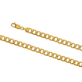 9kt Yellow Gold Air Solid Curb 160 Essential Link Chain (7mm)