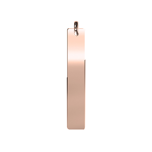 9kt Rose Gold Bar Pendant -Finished
