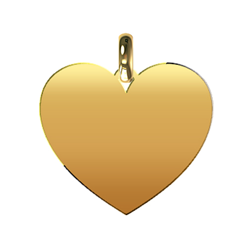 9kt Yellow Gold Finished Heart Pendant
