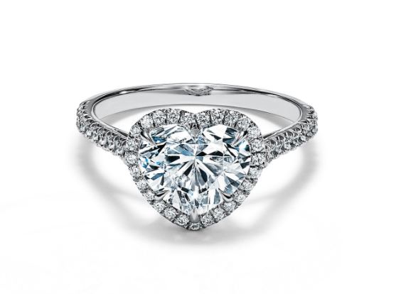 2ct heart diamond on platinum